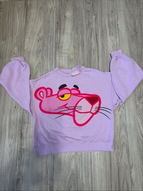 Kids Lavender Pink Panther Graphic Sweatshirt